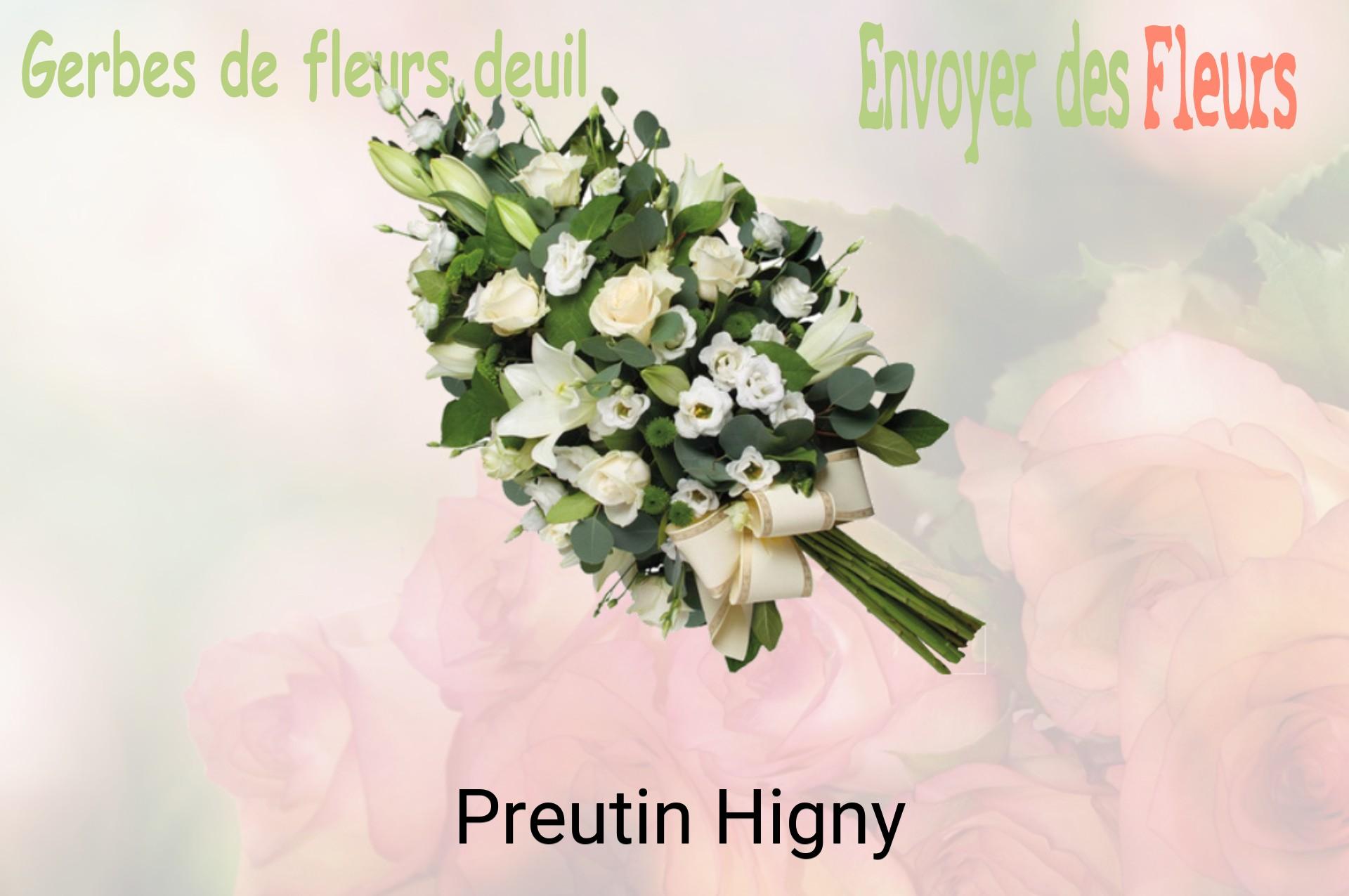 Gerbe de fleurs de deuil livrée à Preutin-Higny